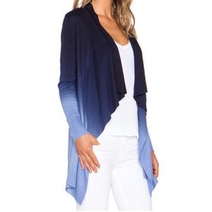 Diane Von Furstenberg Navy and Light Blue Cardigan
